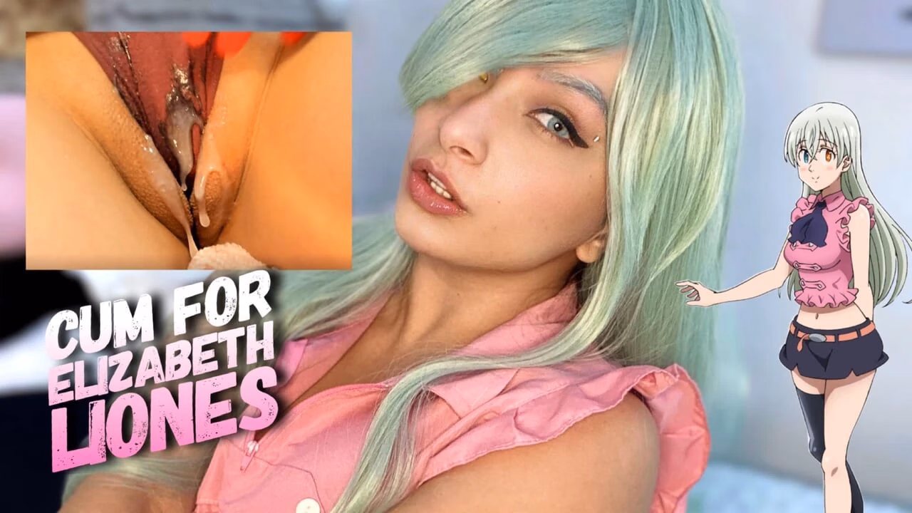 Elizabeth Liones cosplay from seven deadly sins RED LIGHT GREEN LIGHT jerk off game
