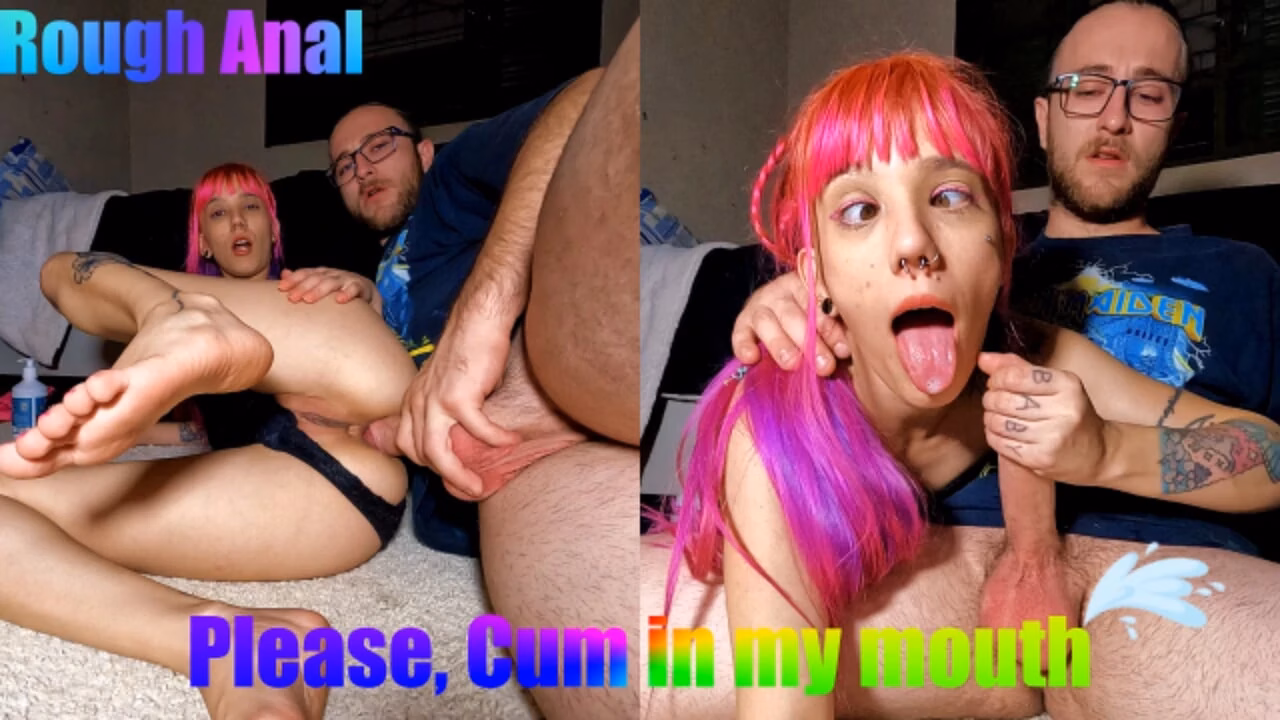 LITTLE NYMPHO, ALLOWING ANAL SEX, BEING OBEDIENT and asking for cum in her mouth