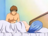 Busty anime sucking big dick and hard poking