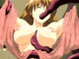 Busty teenage anime girl fucked by monster tentacles